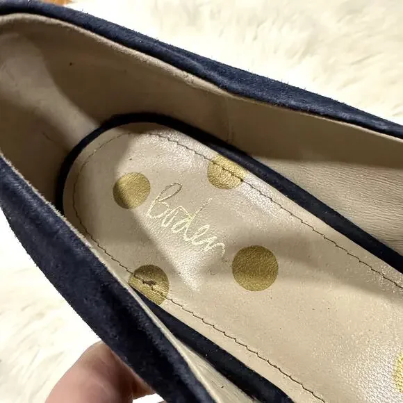 Boden Scarlet Suede Flat Sz 10.5 - Picture 3 of 10